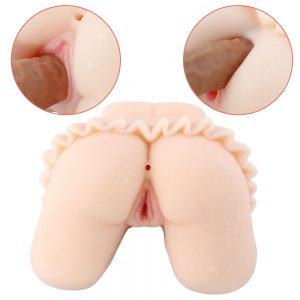 Big Ass Sex Doll Masturbator with Virgin Pussy Skirt Butt 3D Realistic Vaginal Male Stroker with Ultra-Lifelike Soft Material Adult Sex Toy for Men Male Vagina Anal Anus Masturbation 2 Hole Channel for Man Orgasm Backdoor Position Tight Canals Dual Ends